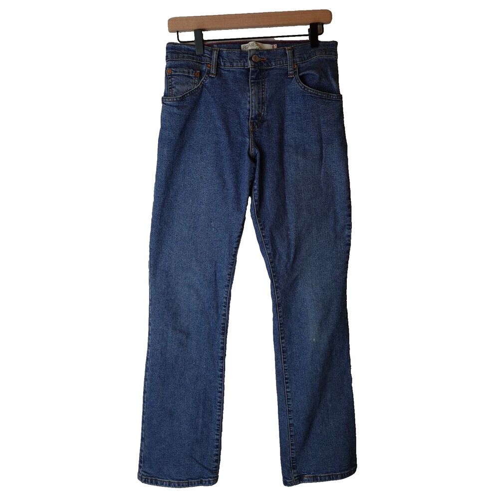 Levis 550 Relaxed Bootcut Jeans Women's Size 8L Medium Wash Western Stained